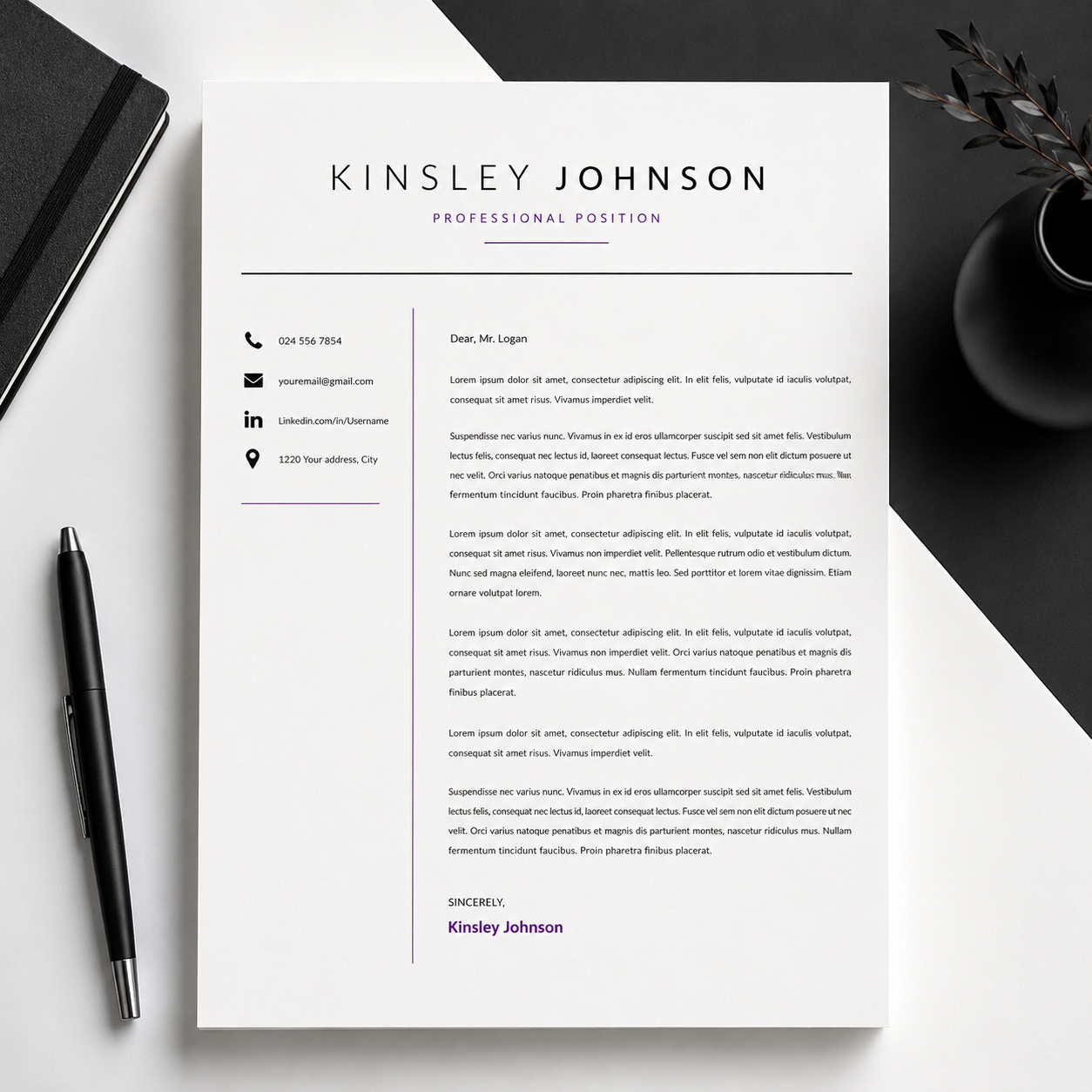 Modern ATS Resume Template Bundle | Resume, Cover Letter & References | Word & Google Docs