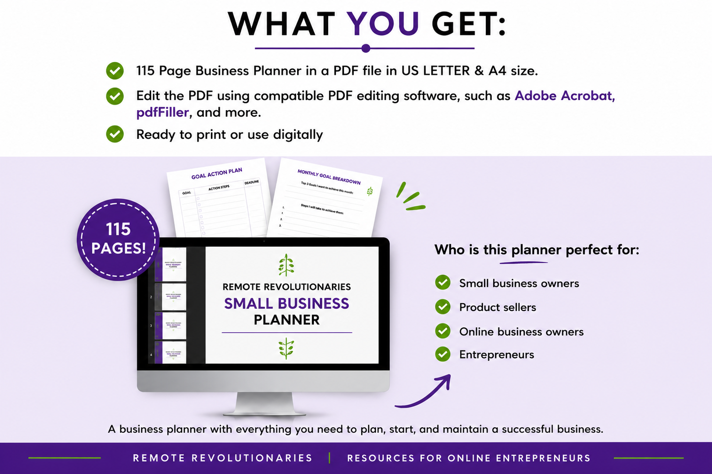 The Ultimate Small Business Planner | 115-Page Digital Business Planner