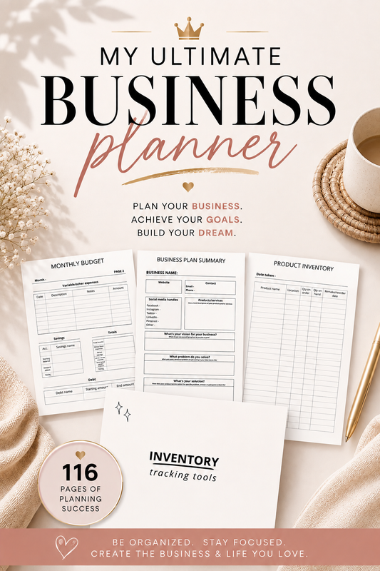 Ultimate Small Business Planner | Digital Business Planner for Entrepreneurs & Startups